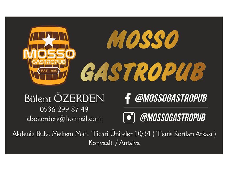 Mosso Gastropub Antalya